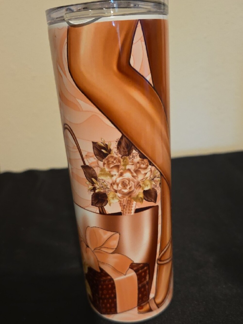 Fashion Leopard Print Tall Tumbler - Blush & Gold Set - Picture 8 of 12